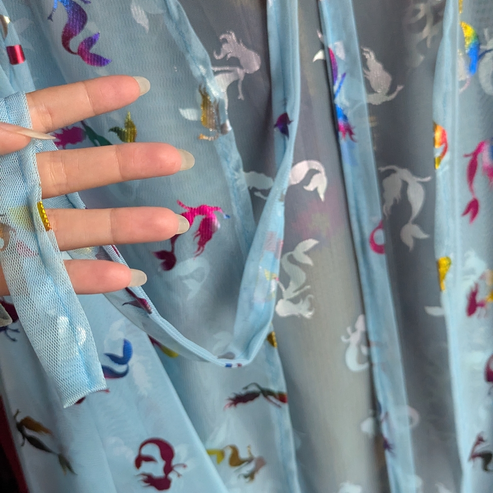 Sheer Robe Mermaid Rainbow Handmade - Picture 2 of 7